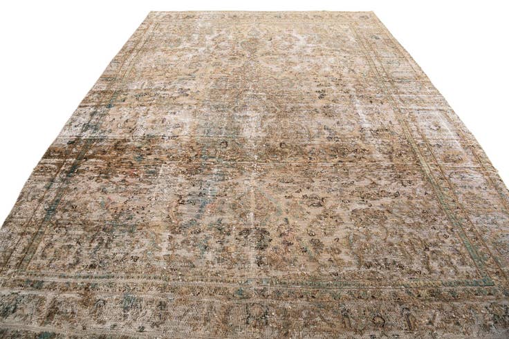 Detail image of 8' 6 x 12' 2 Hand Knotted Ultra Vintage Persian Wool Rug