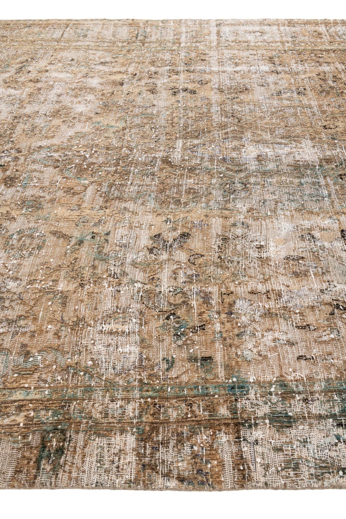 8' 6 x 12' 2 Hand Knotted Ultra Vintage Persian Wool Rug