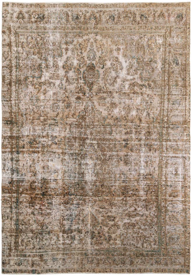 Detail image of 8' 6 x 12' 2 Hand Knotted Ultra Vintage Persian Wool Rug