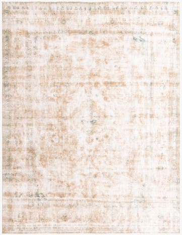 9' 4 x 12' 4 Hand Knotted Ultra Vintage Persian Wool Rug