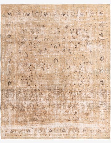 9' 8 x 11' 7 Hand Knotted Ultra Vintage Persian Wool Rug