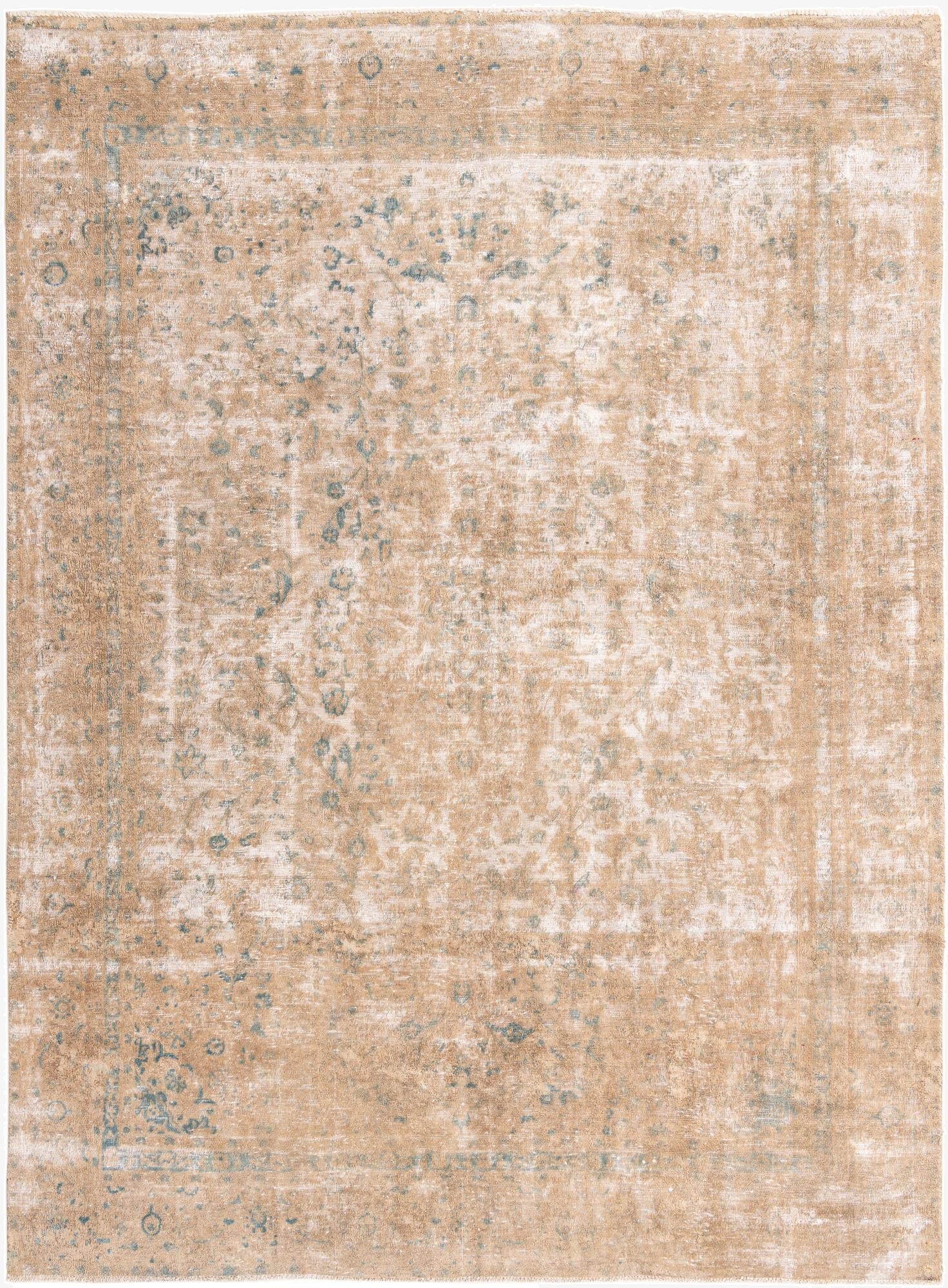 8' 8 x 11' 9  Hand Knotted Ultra Vintage Persian Wool Rug