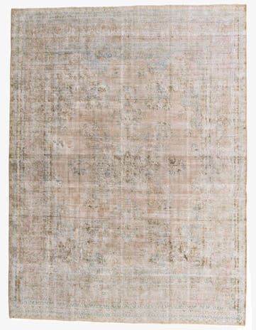 9' 9 x 12' 10 Hand Knotted Ultra Vintage Persian Wool Rug