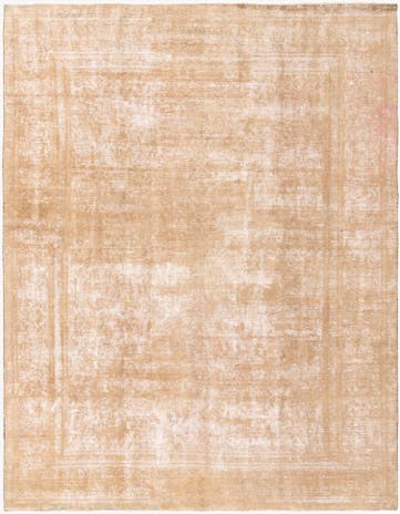 9' 1 x 12' Hand Knotted Ultra Vintage Persian Wool Rug