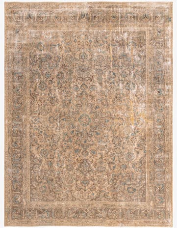 9' 8 x 12' 9 Hand Knotted Ultra Vintage Persian Wool Rug