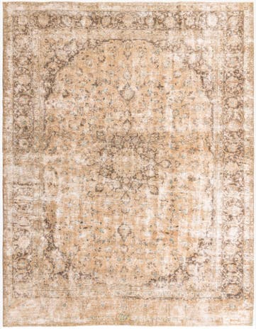 9' 7 x 12' 8 Hand Knotted Ultra Vintage Persian Wool Rug