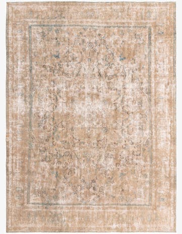 9' 5 x 13' Hand Knotted Ultra Vintage Persian Wool Rug