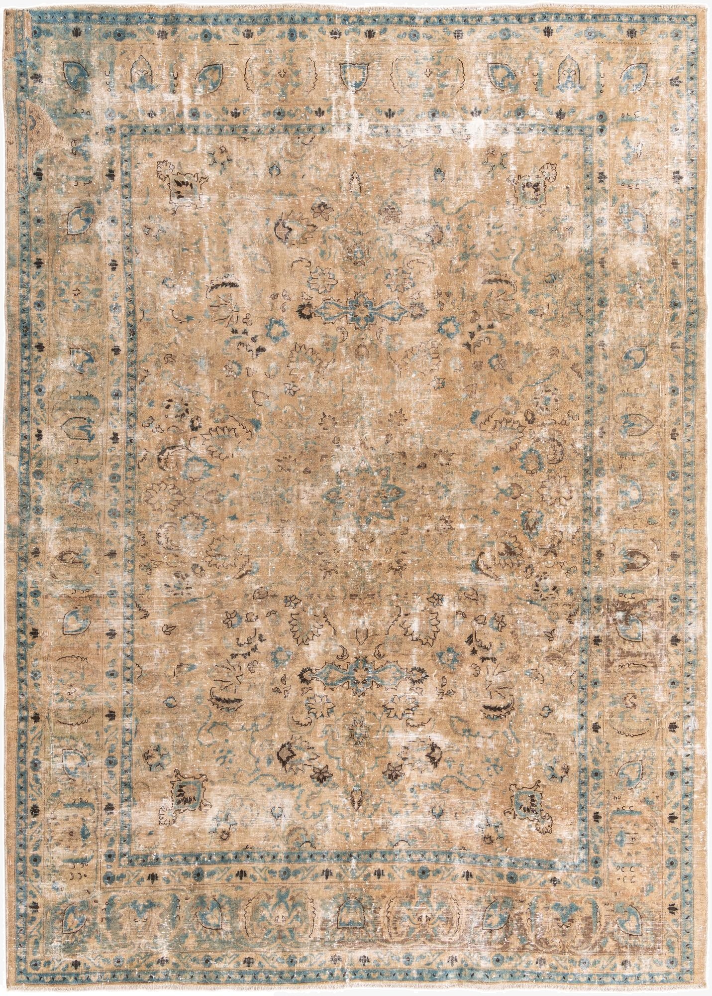 7' 10 x 11'  Hand Knotted Ultra Vintage Persian Wool Rug