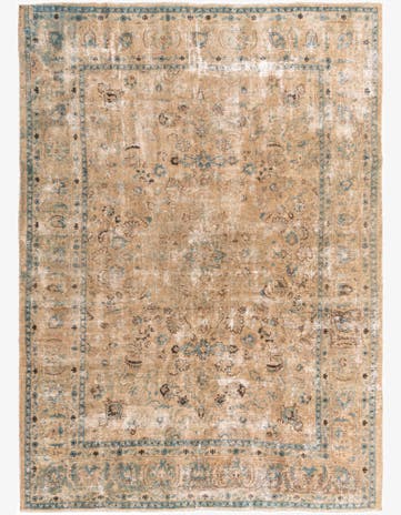 7' 10 x 11' Hand Knotted Ultra Vintage Persian Wool Rug