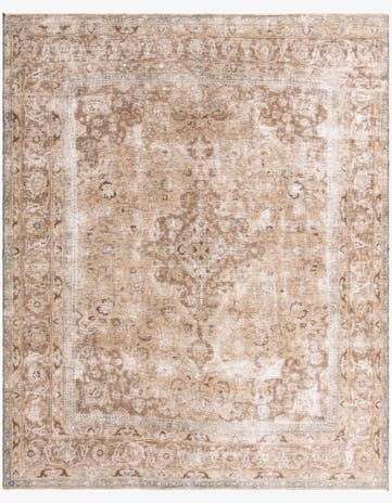 9' 10 x 12' 4 Hand Knotted Ultra Vintage Persian Wool Rug