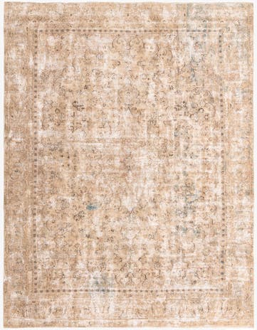 9' 1 x 11' 10 Hand Knotted Ultra Vintage Persian Wool Rug