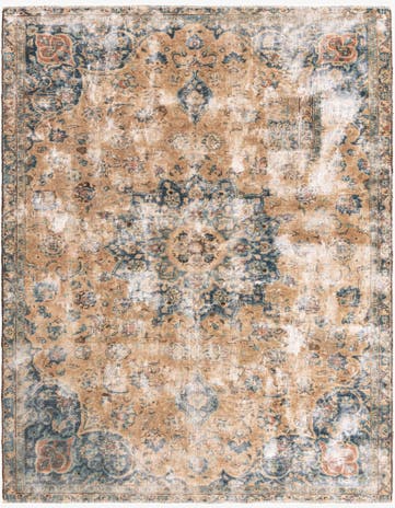 6' 3 x 7' 10 Hand Knotted Ultra Vintage Persian Wool Rug