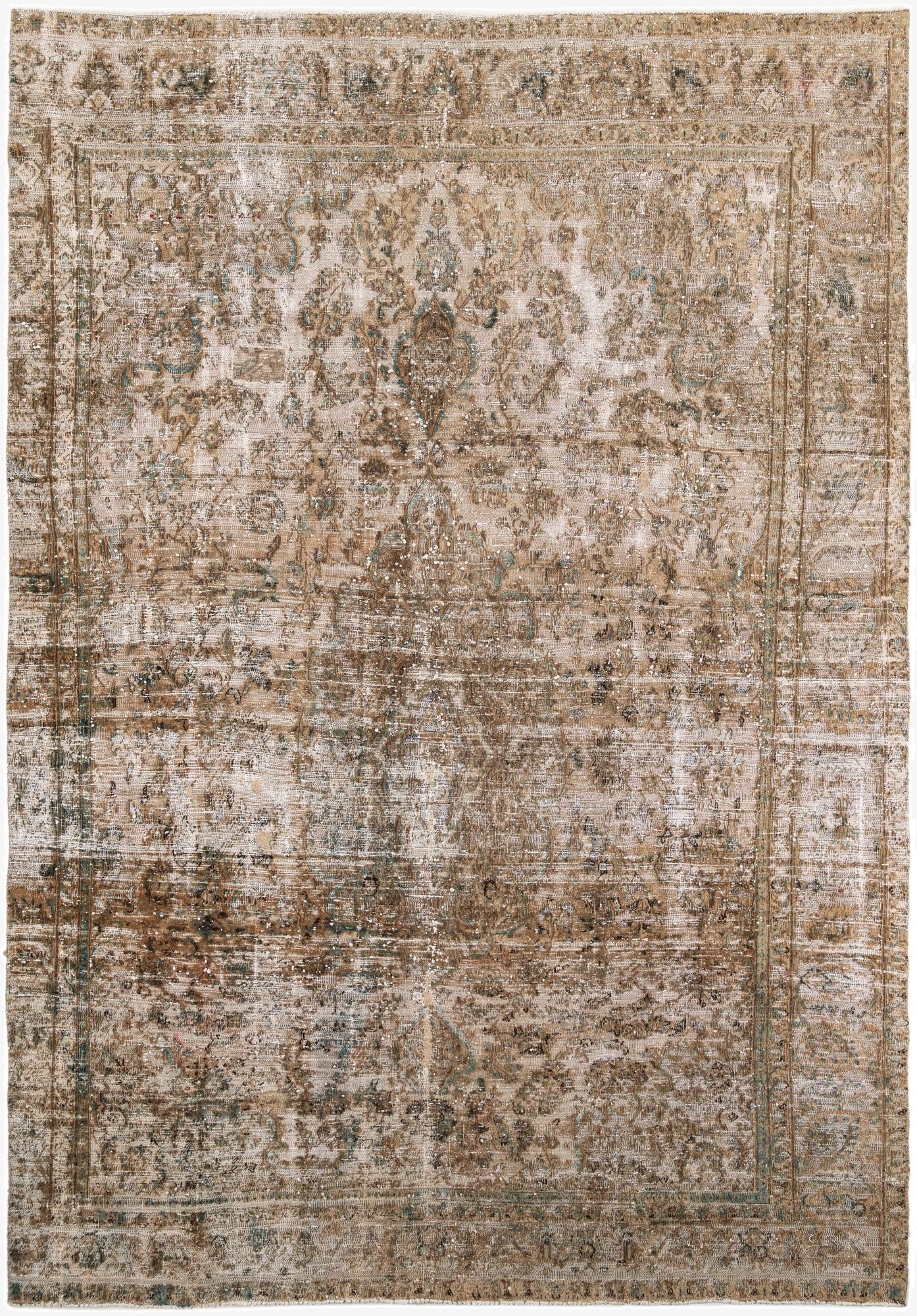8' 6 x 12' 2  Hand Knotted Ultra Vintage Persian Wool Rug
