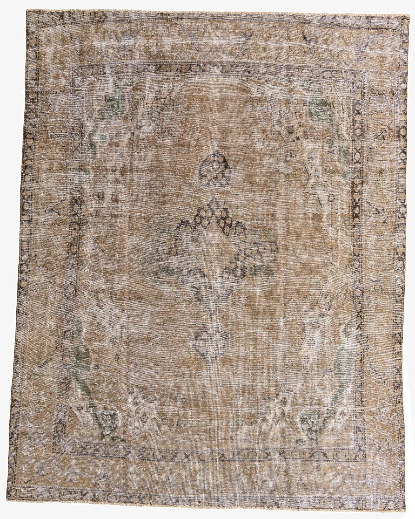9' 3 x 11' 8  Hand Knotted Ultra Vintage Persian Wool Rug