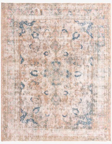 9' 10 x 12' 8 Hand Knotted Ultra Vintage Persian Wool Rug