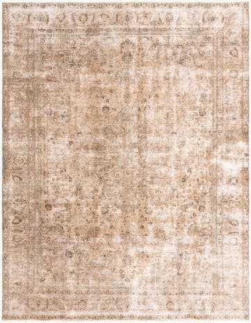 9' 1 x 11' 9 Hand Knotted Ultra Vintage Persian Wool Rug