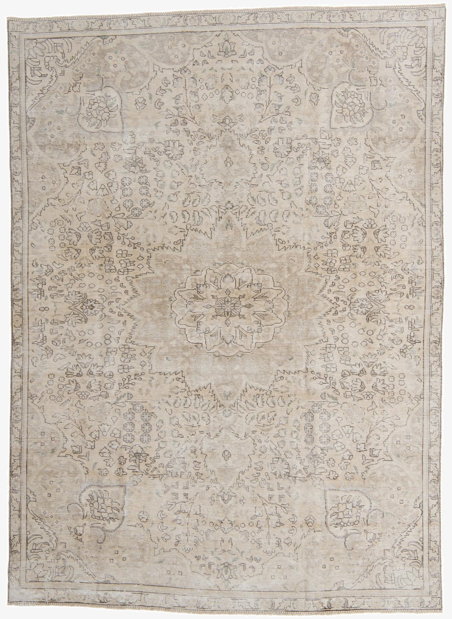 7' 10 x 11'  Hand Knotted Ultra Vintage Persian Wool Rug
