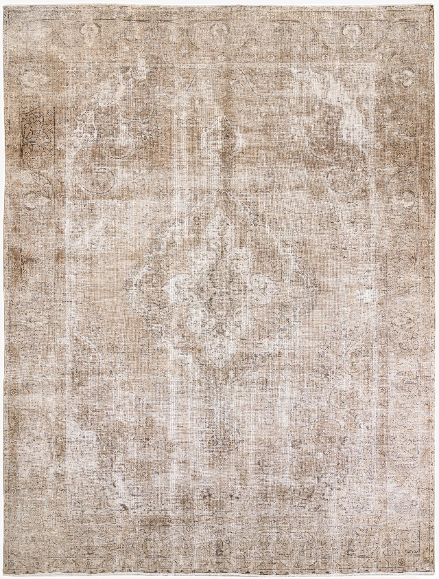 9' 6 x 12' 8  Hand Knotted Ultra Vintage Persian Wool Rug