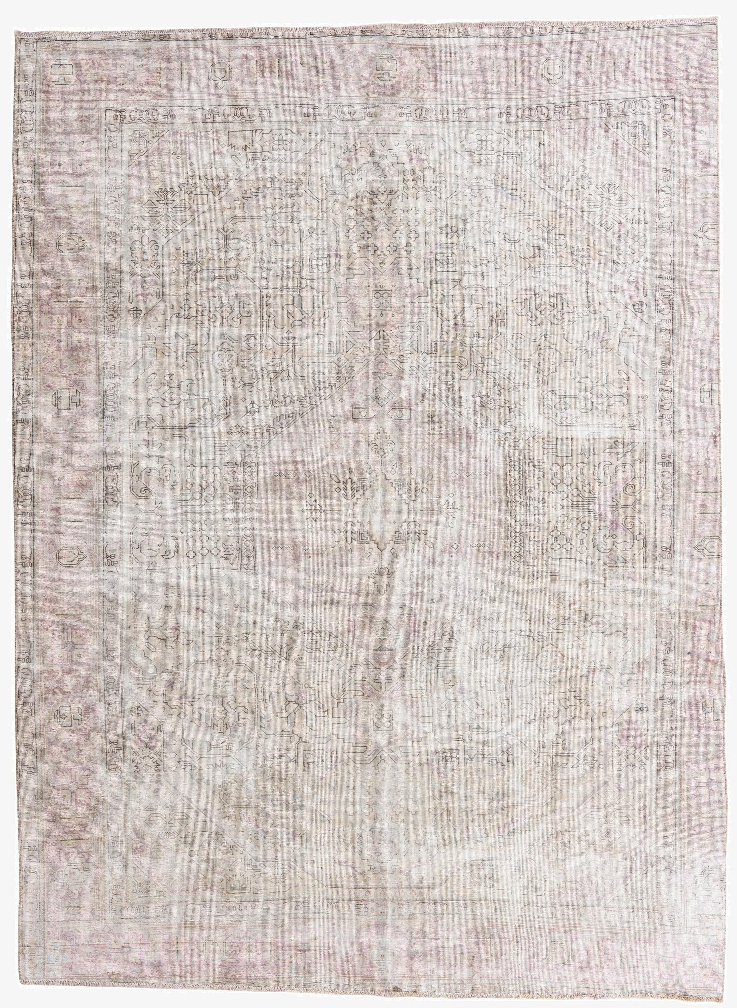 7' 8 x 10' 5  Hand Knotted Ultra Vintage Persian Wool Rug