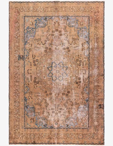 6' 3 x 9' 5 Hand Knotted Ultra Vintage Persian Wool Rug