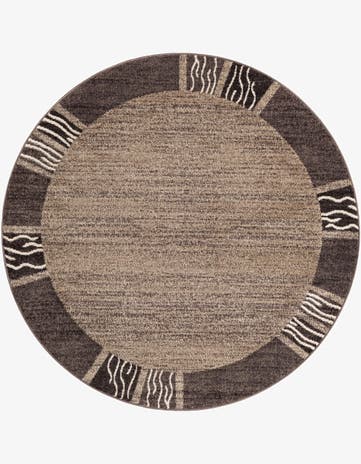 Dark Beige Loft Round Rug