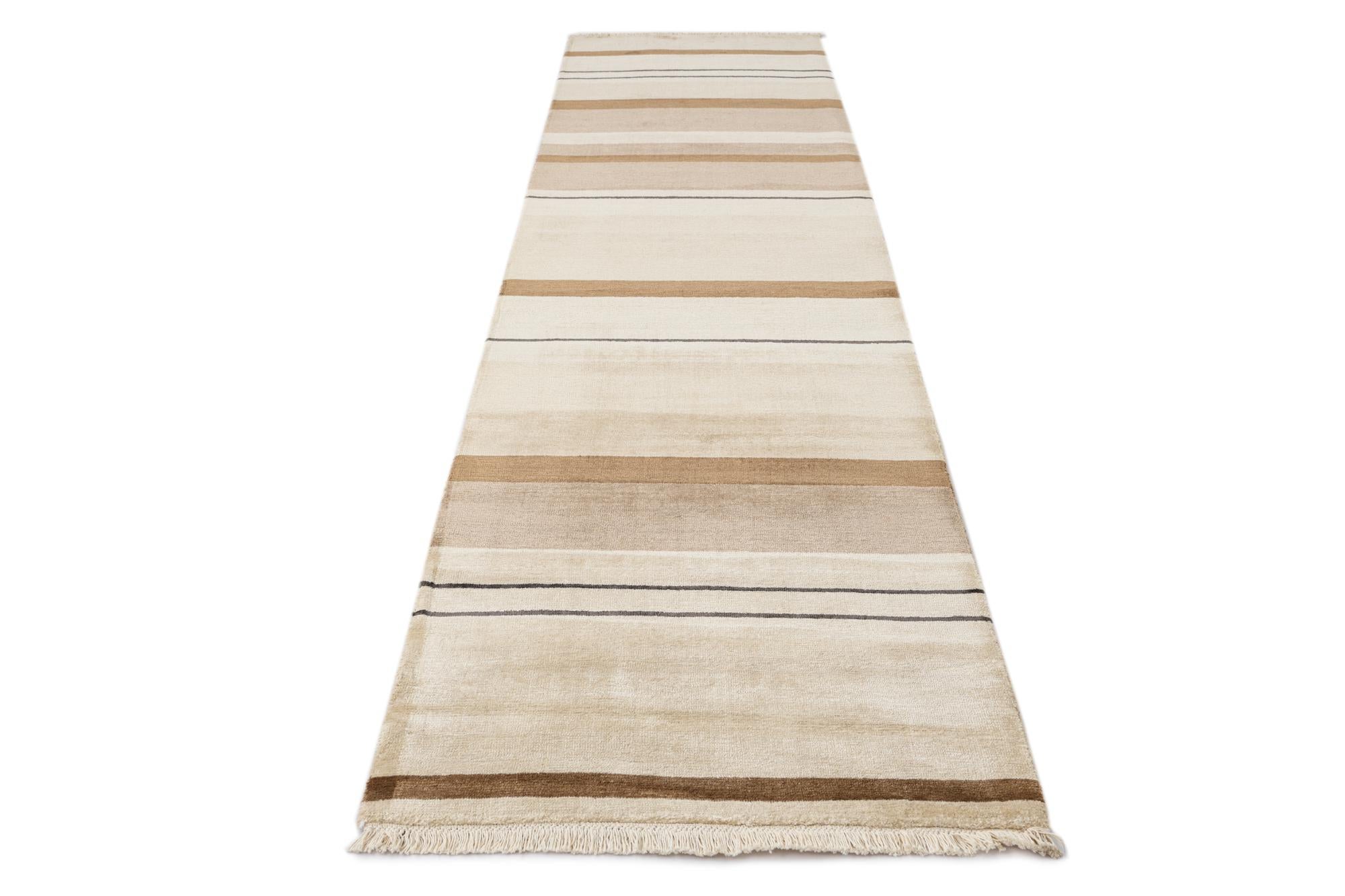 2' 7 x 13' 1 Hand Knotted Darya Wool Runner Rug