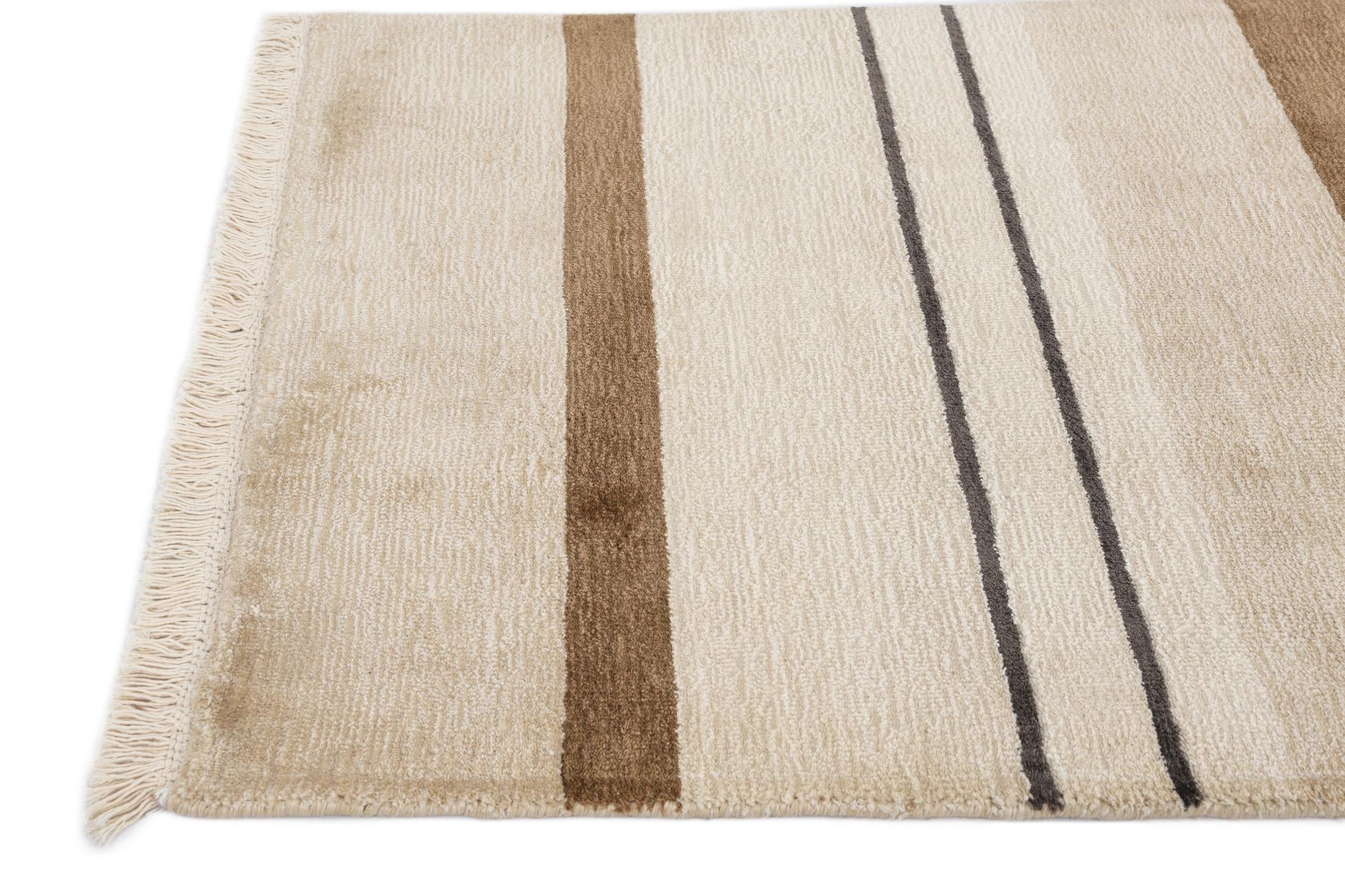 2' 7 x 13' 1 Hand Knotted Darya Wool Runner Rug