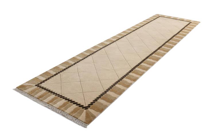Detail image of 3' 3 x 12' 11 Hand Knotted Darya Wool Runner Rug