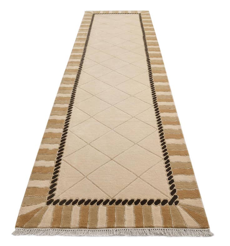 Detail image of 3' 3 x 12' 11 Hand Knotted Darya Wool Runner Rug