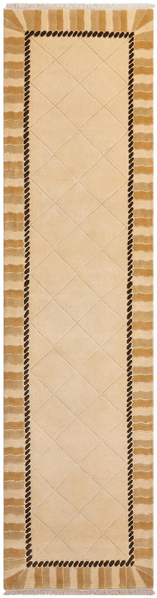 3' 3 x 12' 11 Hand Knotted Darya Wool Runner Rug