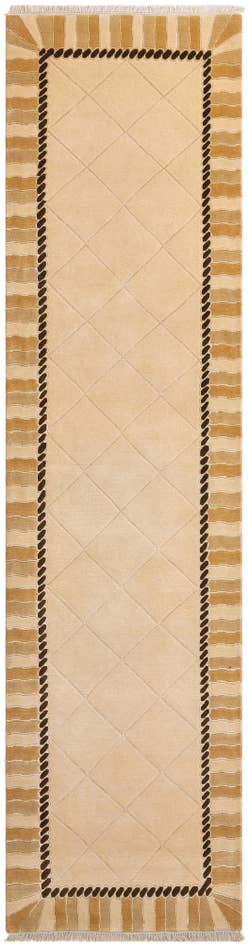 Detail image of 3' 3 x 12' 11 Hand Knotted Darya Wool Runner Rug