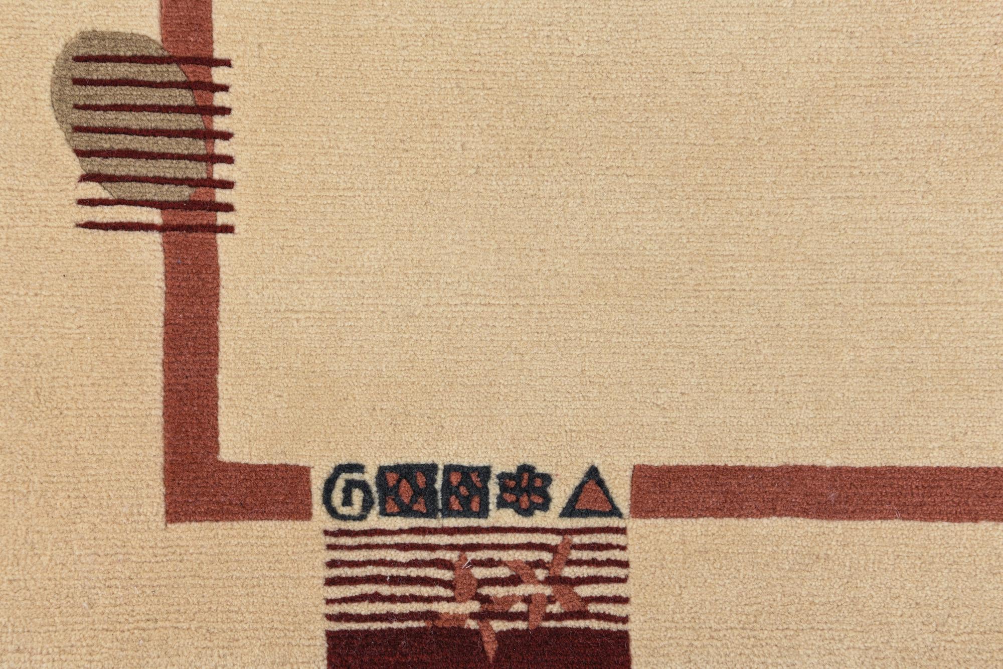 2' 8 x 6' 10 Hand Knotted Darya Wool Runner Rug