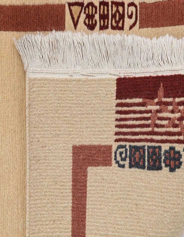 Detail image of 2' 8 x 6' 10  Hand Knotted Darya Wool Runner Rug