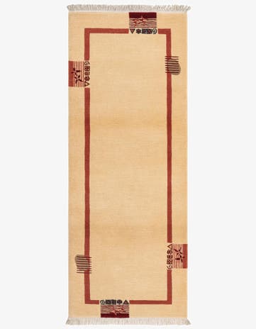 2' 8 x 6' 10 Hand Knotted Darya Wool Runner Rug