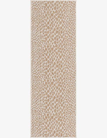 Dark Beige Easy-Clean Jill Zarin Cape Town Indoor / Outdoor Runner Rug