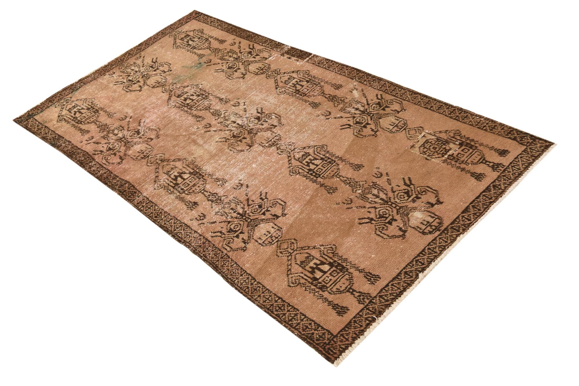 3' 1 x 5' 7 Hand Knotted Ultra Vintage Persian Wool Runner Rug