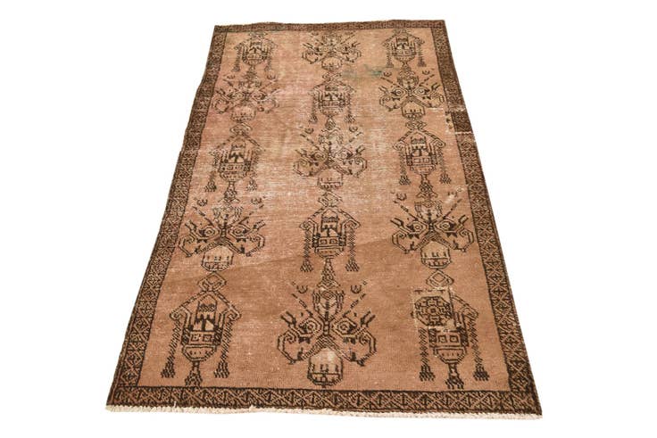 Detail image of 3' 1 x 5' 7 Hand Knotted Ultra Vintage Persian Wool Runner Rug