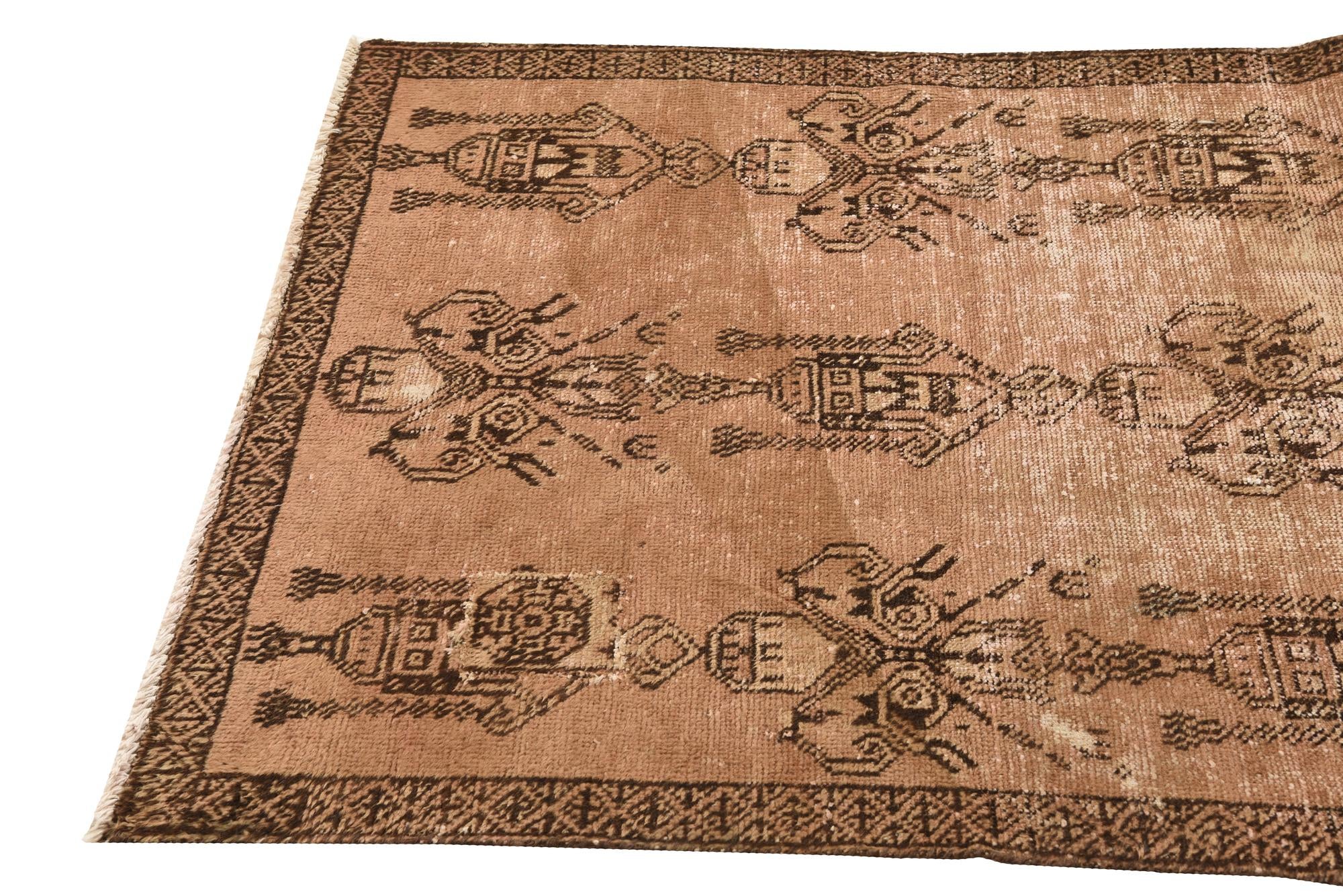 3' 1 x 5' 7 Hand Knotted Ultra Vintage Persian Wool Runner Rug