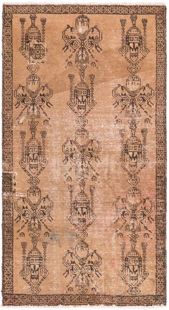 3' 1 x 5' 7 Hand Knotted Ultra Vintage Persian Wool Runner Rug