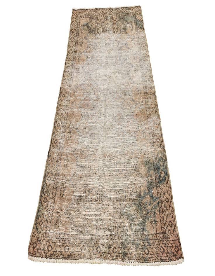 Detail image of 3' 1 x 6' 7  Hand Knotted Ultra Vintage Persian Wool Runner Rug