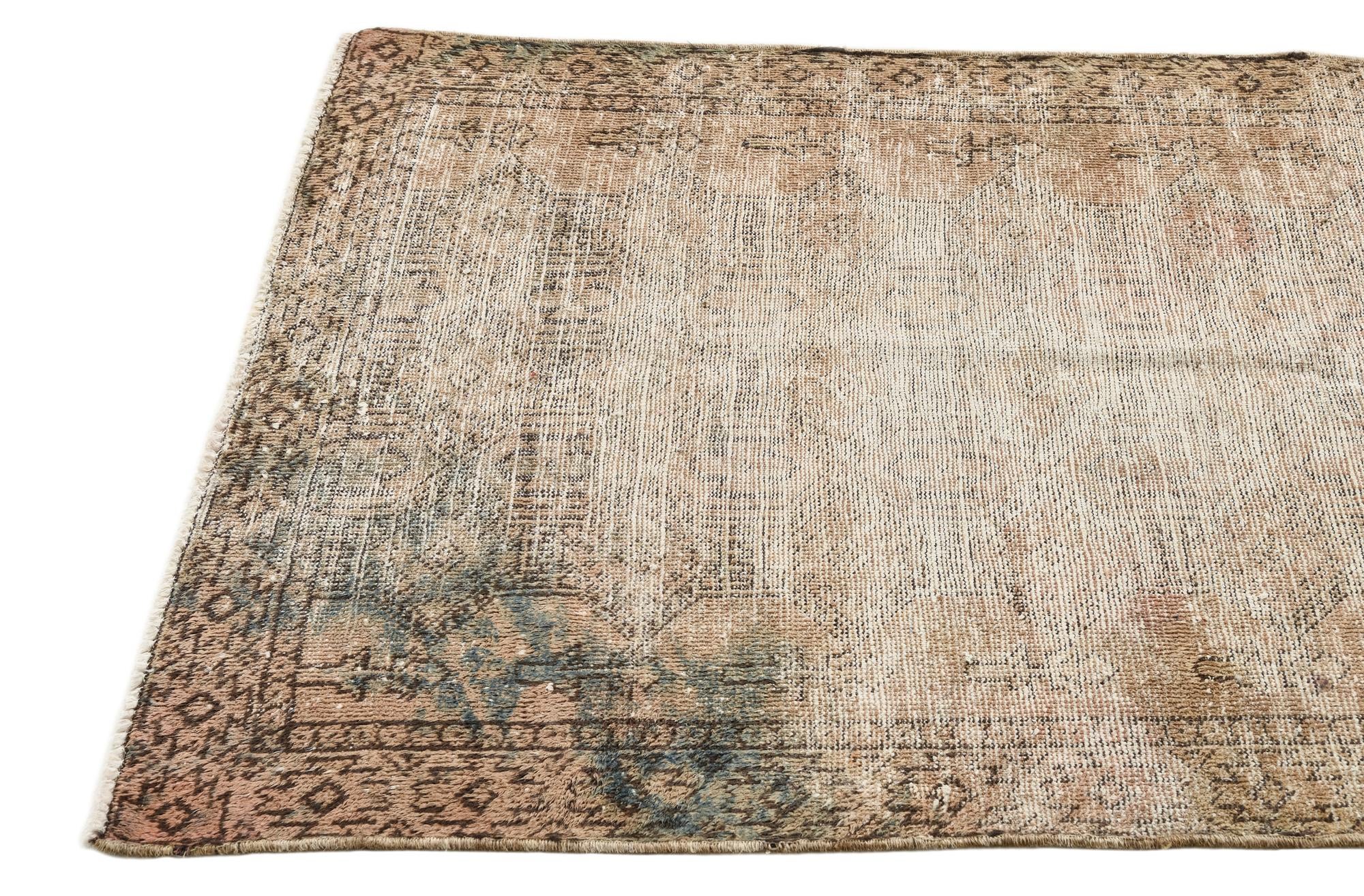 3' 1 x 6' 7 Hand Knotted Ultra Vintage Persian Wool Runner Rug