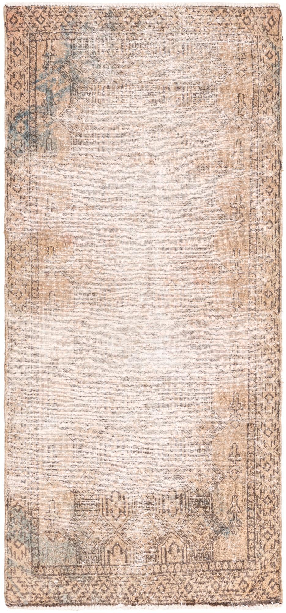 3' 1 x 6' 7 Hand Knotted Ultra Vintage Persian Wool Runner Rug