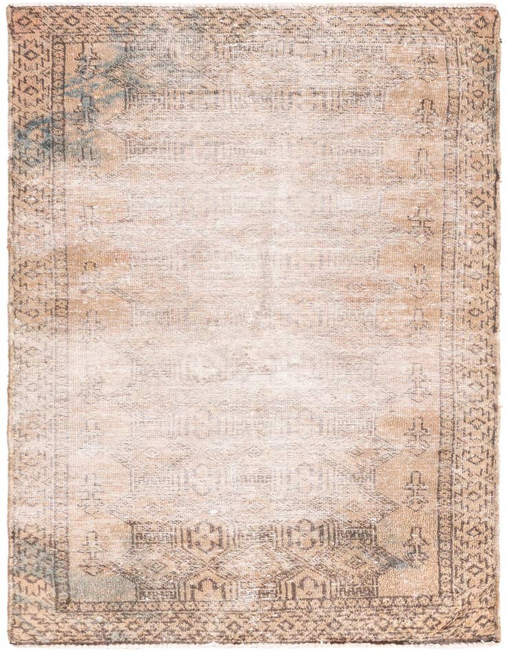 Detail image of 3' 1 x 6' 7 Hand Knotted Ultra Vintage Persian Wool Runner Rug