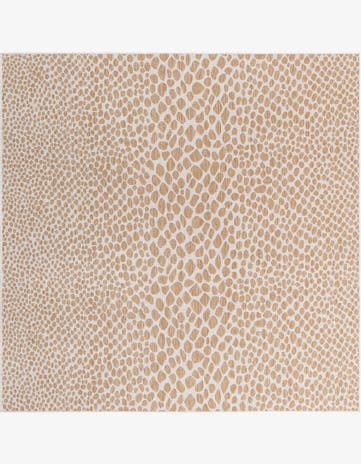 Dark Beige Easy-Clean Jill Zarin Cape Town Indoor / Outdoor Square Rug