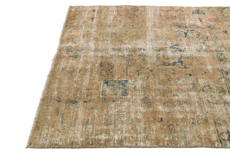 Detailansicht von 135cm x 155cm Handgeknüpft Ultra Vintage Persisch Wolle Quadrat Teppich