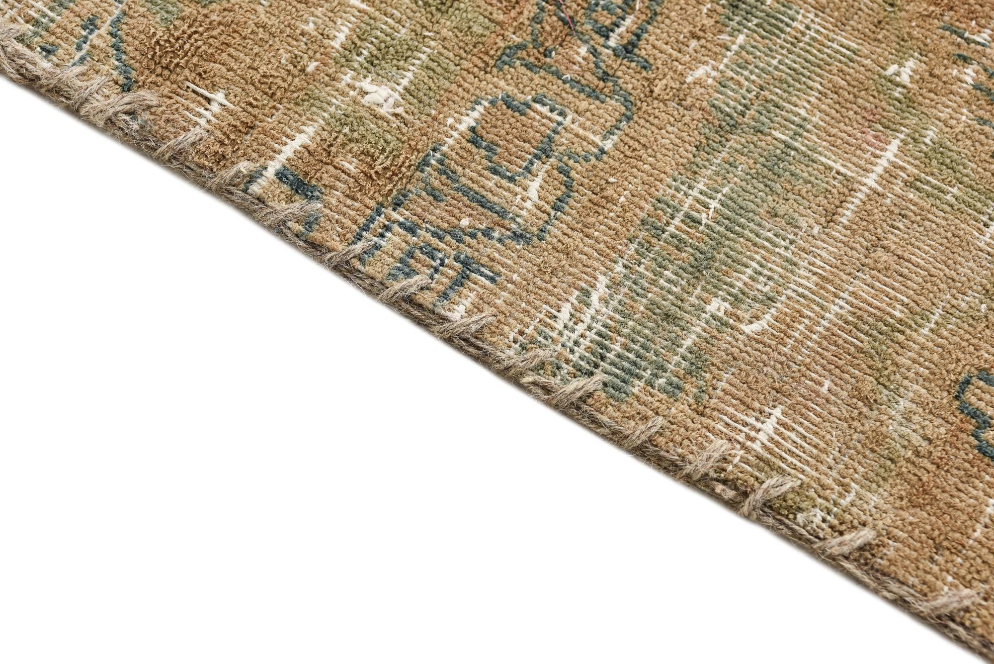 4' 6 x 5' 1 Hand Knotted Ultra Vintage Persian Wool Square Rug