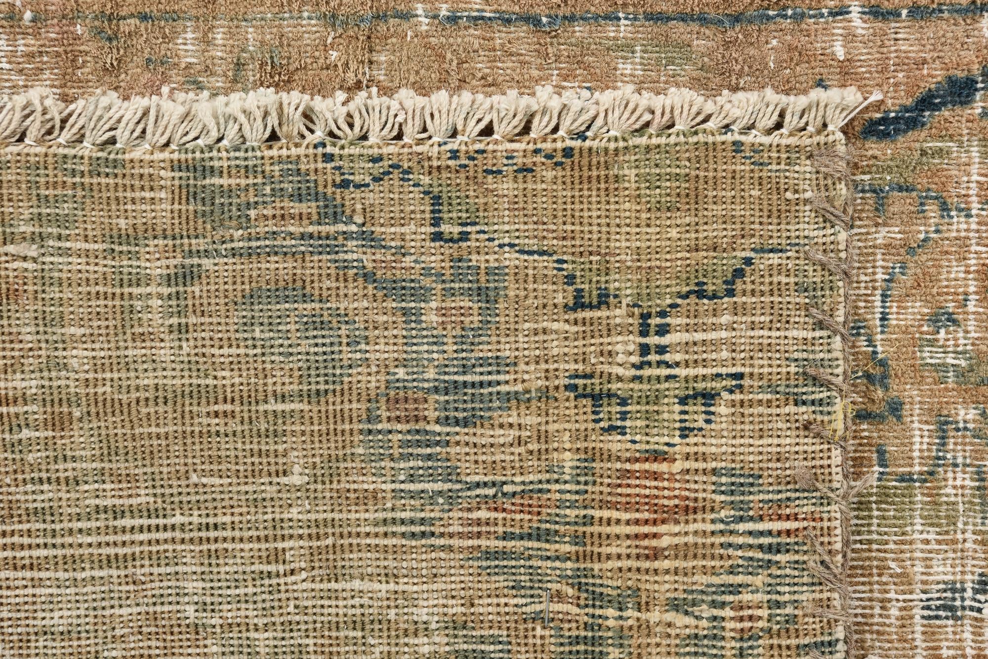 4' 6 x 5' 1 Hand Knotted Ultra Vintage Persian Wool Square Rug