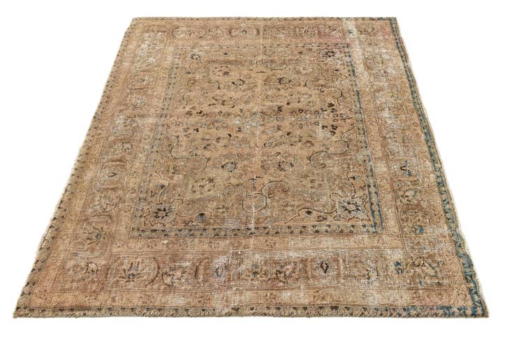 Detail image of 5' 2 x 6' 3 Hand Knotted Ultra Vintage Persian Wool Square Rug