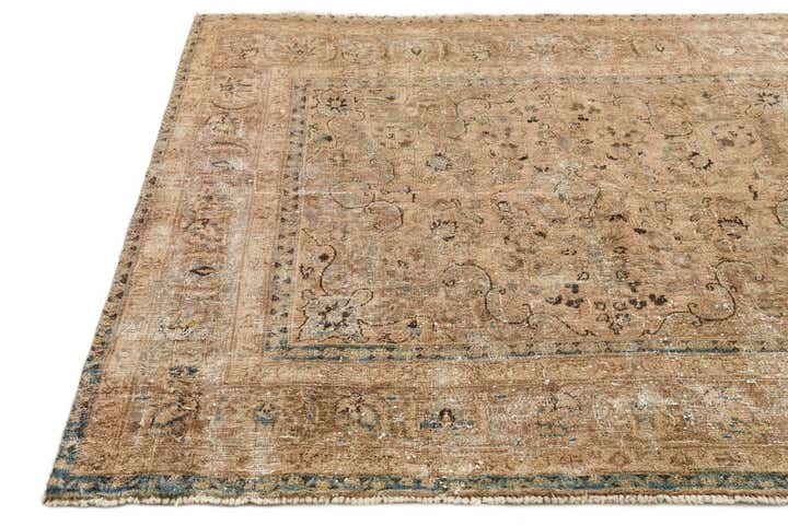 5' 2 x 6' 3 Hand Knotted Ultra Vintage Persian Wool Square Rug