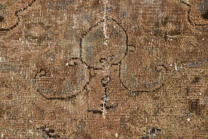 5' 2 x 6' 3 Hand Knotted Ultra Vintage Persian Wool Square Rug
